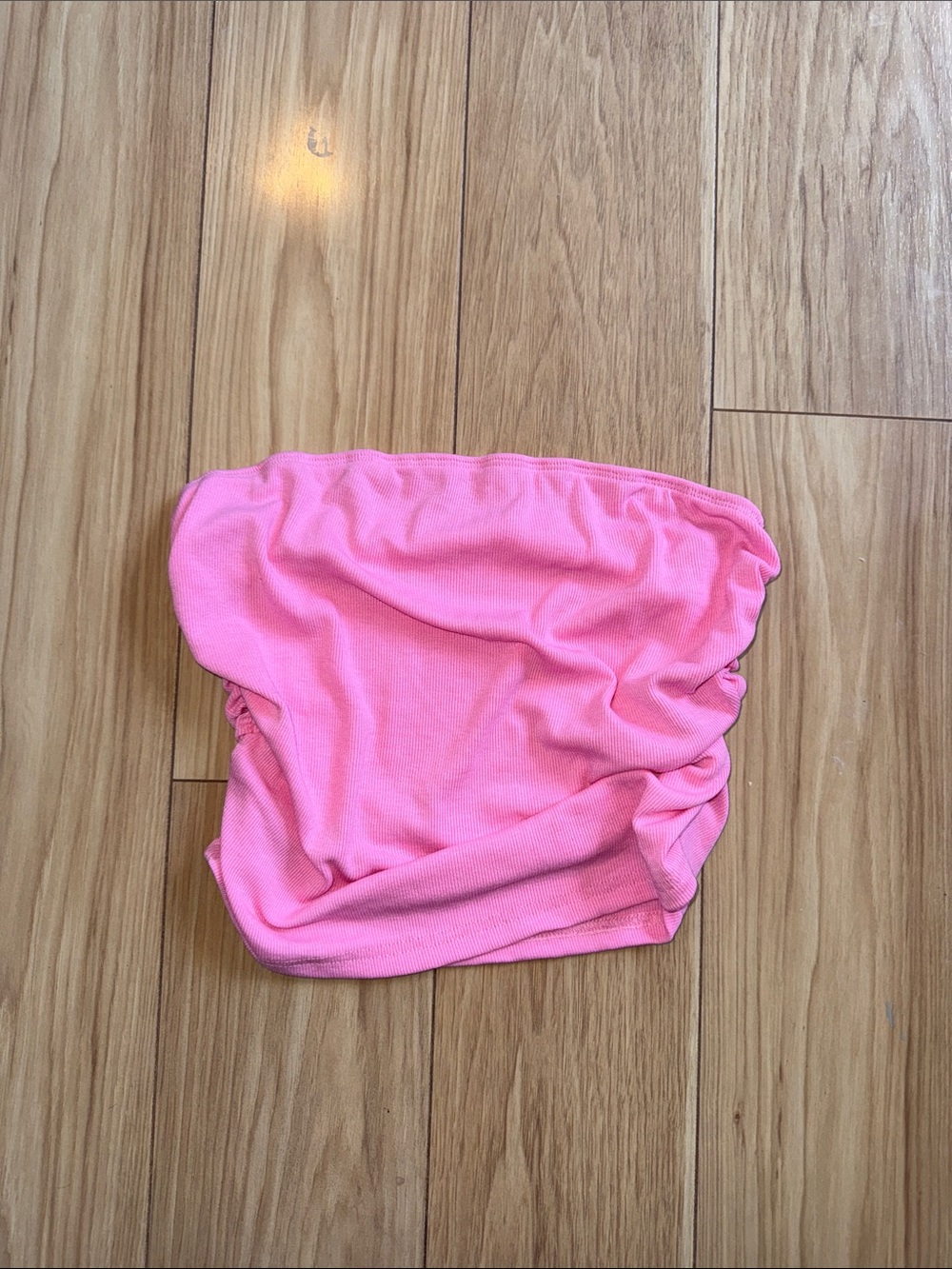 Womens Bubblegum Pink Cinched Crop Top